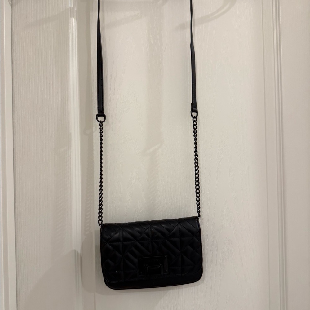 Aldo Black Quilted Crossbody Bag